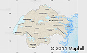 Shaded Relief Map of Östergötlands Län, single color outside