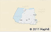 Classic Style 3D Map of Ödeshög Kommun, single color outside