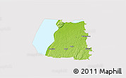 Physical 3D Map of Ödeshög Kommun, cropped outside