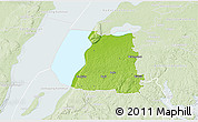 Physical 3D Map of Ödeshög Kommun, lighten