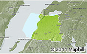 Physical 3D Map of Ödeshög Kommun, semi-desaturated