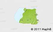 Physical 3D Map of Ödeshög Kommun, single color outside