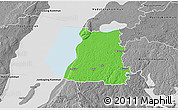 Political 3D Map of Ödeshög Kommun, desaturated