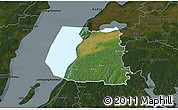 Satellite 3D Map of Ödeshög Kommun, darken