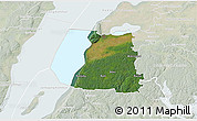 Satellite 3D Map of Ödeshög Kommun, lighten