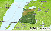 Satellite 3D Map of Ödeshög Kommun, physical outside