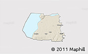 Shaded Relief 3D Map of Ödeshög Kommun, cropped outside