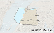Shaded Relief 3D Map of Ödeshög Kommun, lighten