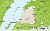 Shaded Relief 3D Map of Ödeshög Kommun, physical outside