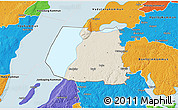 Shaded Relief 3D Map of Ödeshög Kommun, political outside