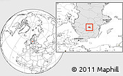 Blank Location Map of Ödeshög Kommun, highlighted country