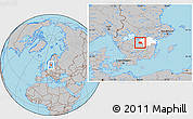 Gray Location Map of Ödeshög Kommun, highlighted parent region