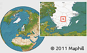 Satellite Location Map of Ödeshög Kommun, highlighted country