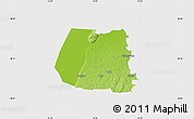 Physical Map of Ödeshög Kommun, single color outside