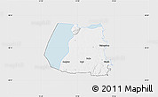 Silver Style Map of Ödeshög Kommun, single color outside