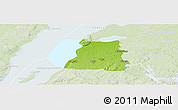 Physical Panoramic Map of Ödeshög Kommun, lighten