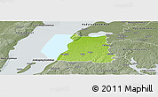 Physical Panoramic Map of Ödeshög Kommun, semi-desaturated