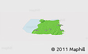 Political Panoramic Map of Ödeshög Kommun, cropped outside