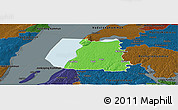 Political Panoramic Map of Ödeshög Kommun, darken