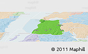 Political Panoramic Map of Ödeshög Kommun, lighten
