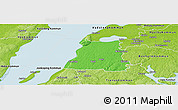 Political Panoramic Map of Ödeshög Kommun, physical outside