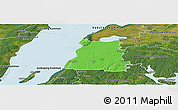 Political Panoramic Map of Ödeshög Kommun, satellite outside