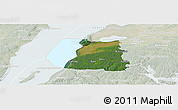 Satellite Panoramic Map of Ödeshög Kommun, lighten
