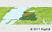 Satellite Panoramic Map of Ödeshög Kommun, physical outside