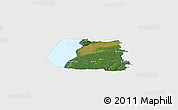 Satellite Panoramic Map of Ödeshög Kommun, single color outside