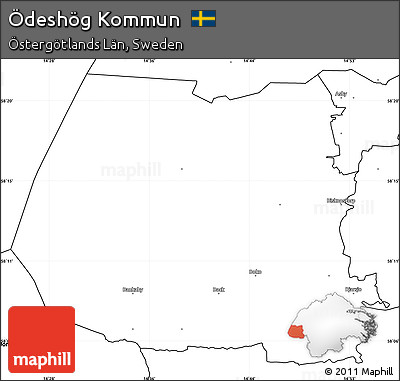 Blank Simple Map of Ödeshög Kommun