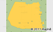 Savanna Style Simple Map of Ödeshög Kommun, single color outside