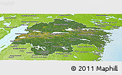 Satellite Panoramic Map of Östergötlands Län, physical outside