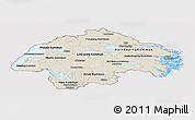 Shaded Relief Panoramic Map of Östergötlands Län, cropped outside