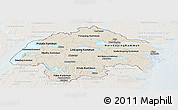 Shaded Relief Panoramic Map of Östergötlands Län, lighten