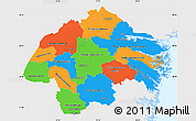 Political Simple Map of Östergötlands Län, single color outside