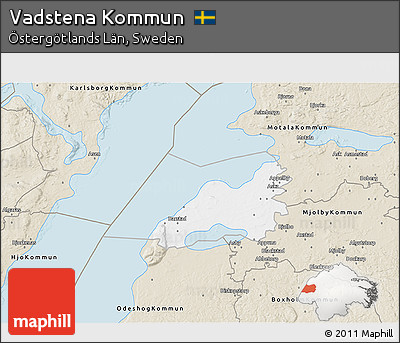 Classic Style 3D Map of Vadstena Kommun