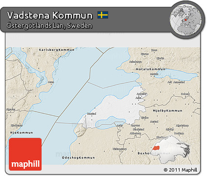 Classic Style 3D Map of Vadstena Kommun