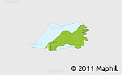 Physical 3D Map of Vadstena Kommun, single color outside