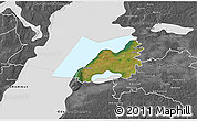 Satellite 3D Map of Vadstena Kommun, desaturated