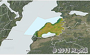 Satellite 3D Map of Vadstena Kommun, semi-desaturated