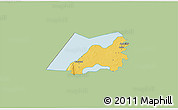 Savanna Style 3D Map of Vadstena Kommun, single color outside