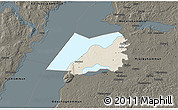 Shaded Relief 3D Map of Vadstena Kommun, darken