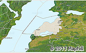 Shaded Relief 3D Map of Vadstena Kommun, satellite outside