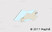 Shaded Relief 3D Map of Vadstena Kommun, single color outside