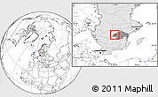 Blank Location Map of Vadstena Kommun, highlighted country, highlighted parent region