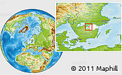 Physical Location Map of Vadstena Kommun, highlighted parent region