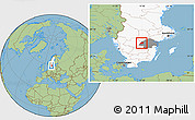 Savanna Style Location Map of Vadstena Kommun, highlighted country, highlighted parent region