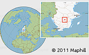 Savanna Style Location Map of Vadstena Kommun, highlighted country