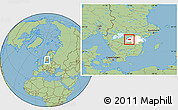 Savanna Style Location Map of Vadstena Kommun, highlighted parent region
