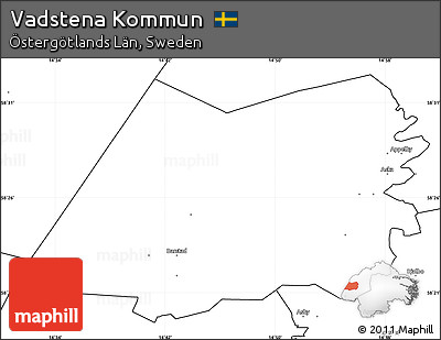 Blank Simple Map of Vadstena Kommun